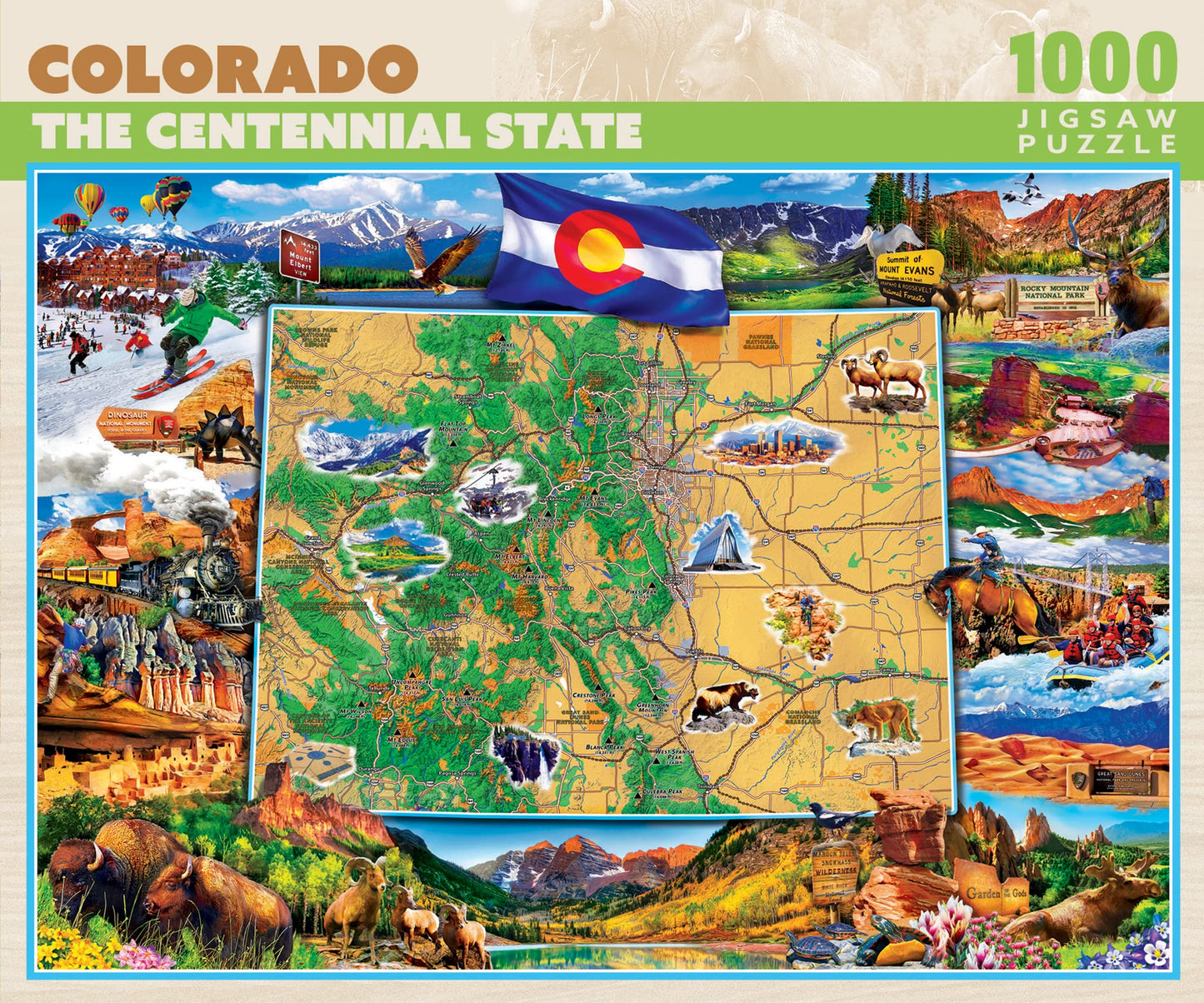 Colorado Map Puzzle 1000 Pc