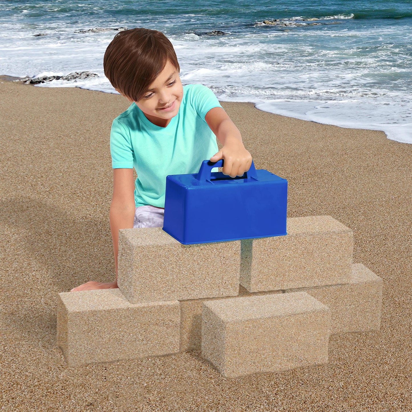 Just Play The Original Slinky Brickz Sand and Snow Outdoor Play Toy, Pack of 2, 10-inch Wide Brick Mold, Pretend Play, Kids Toys