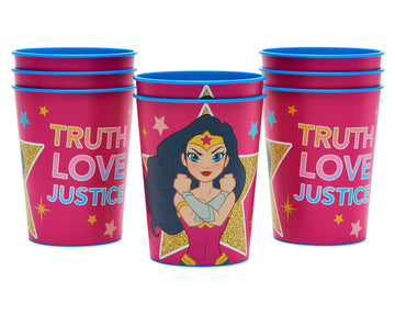 American Greetings Wonder Woman Party Supplies, 16 oz. Plastic Cups (8-Count)