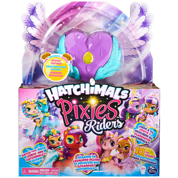 Hatchimals Pixies Riders, Moonlight Mia Pixie And Unicornix Glider Set With Mystery Feature