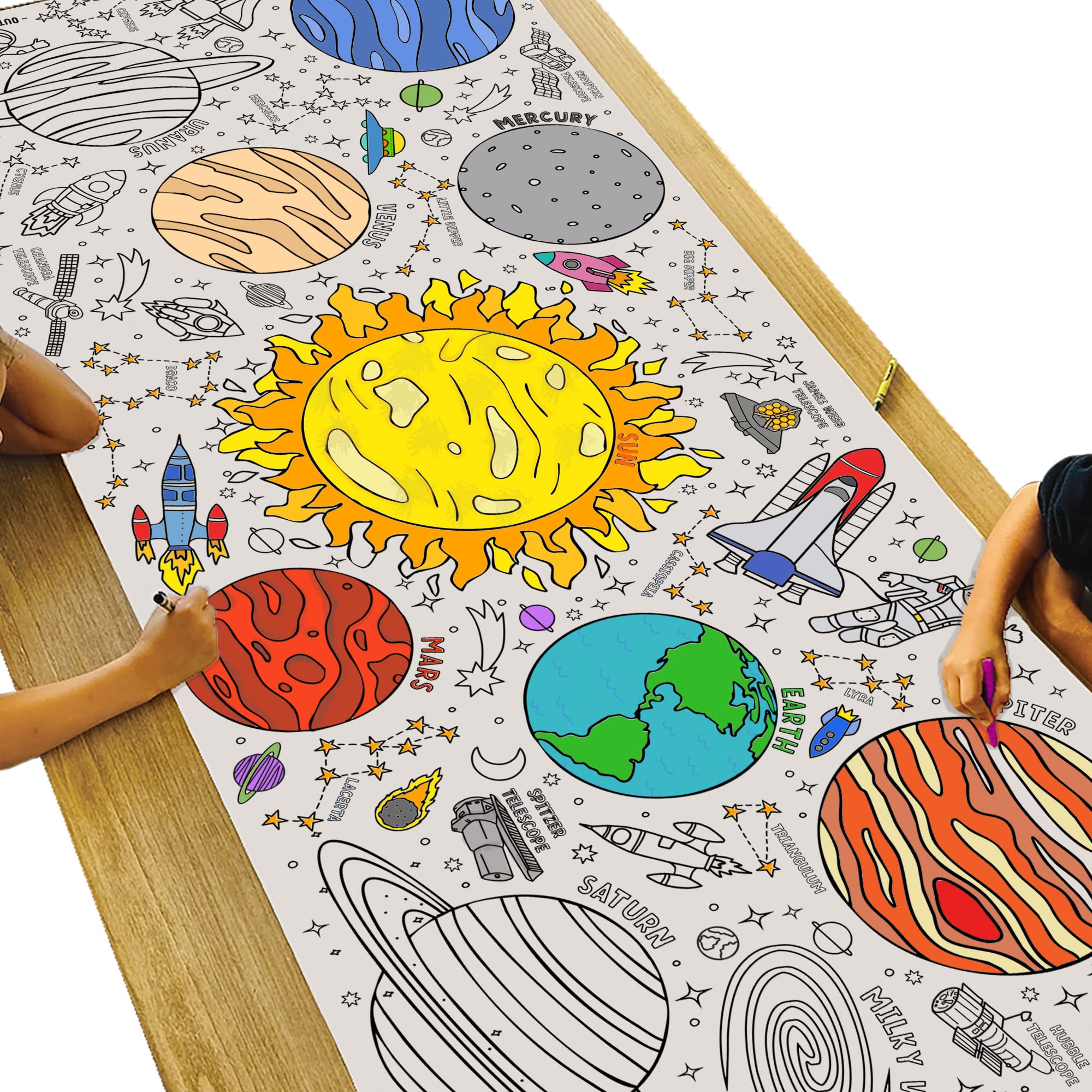 Tiny Expressions Giant Coloring Poster For Kids - Rolled, No Creases 3 ...