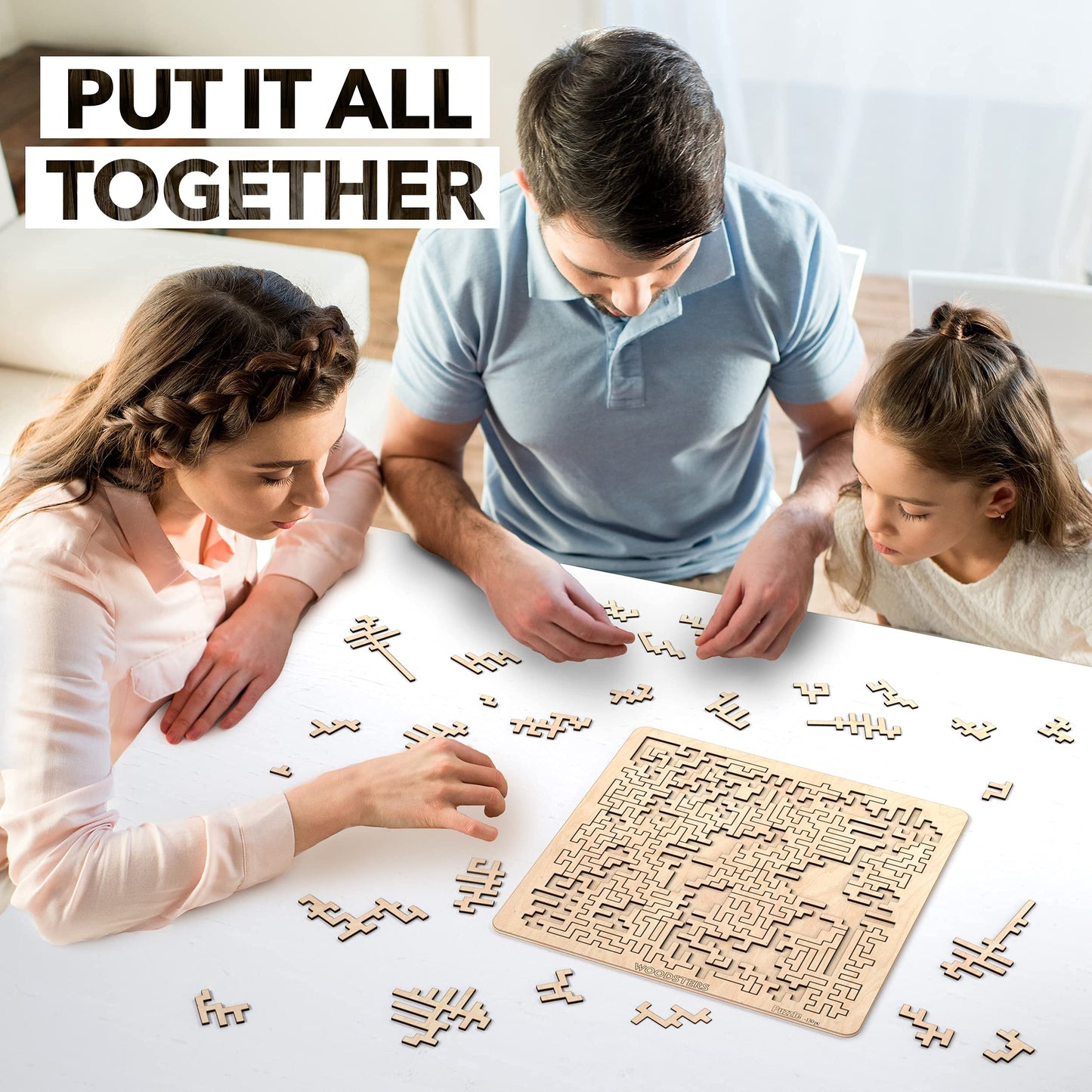 Woodsters Mind Bending Wooden Jigsaw Puzzle - Difficult Challenging Impossible Puzzles For Adults, Advanced Hard Jigsaw Puzzles - Aztec Labyrinth - 130 Pieces