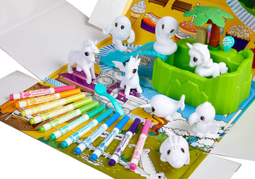Crayola Washimals Peculiar Zoo Playset, 74-7430-E-000, Pet Material, Multi-Color, Small Size