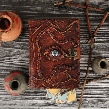 Hocus Pocus Book Of Spells Handmade Vintage Leather Journal Notebook With Lock Book Of Shadows And Spell Book Hocus Pocus 2 Spel