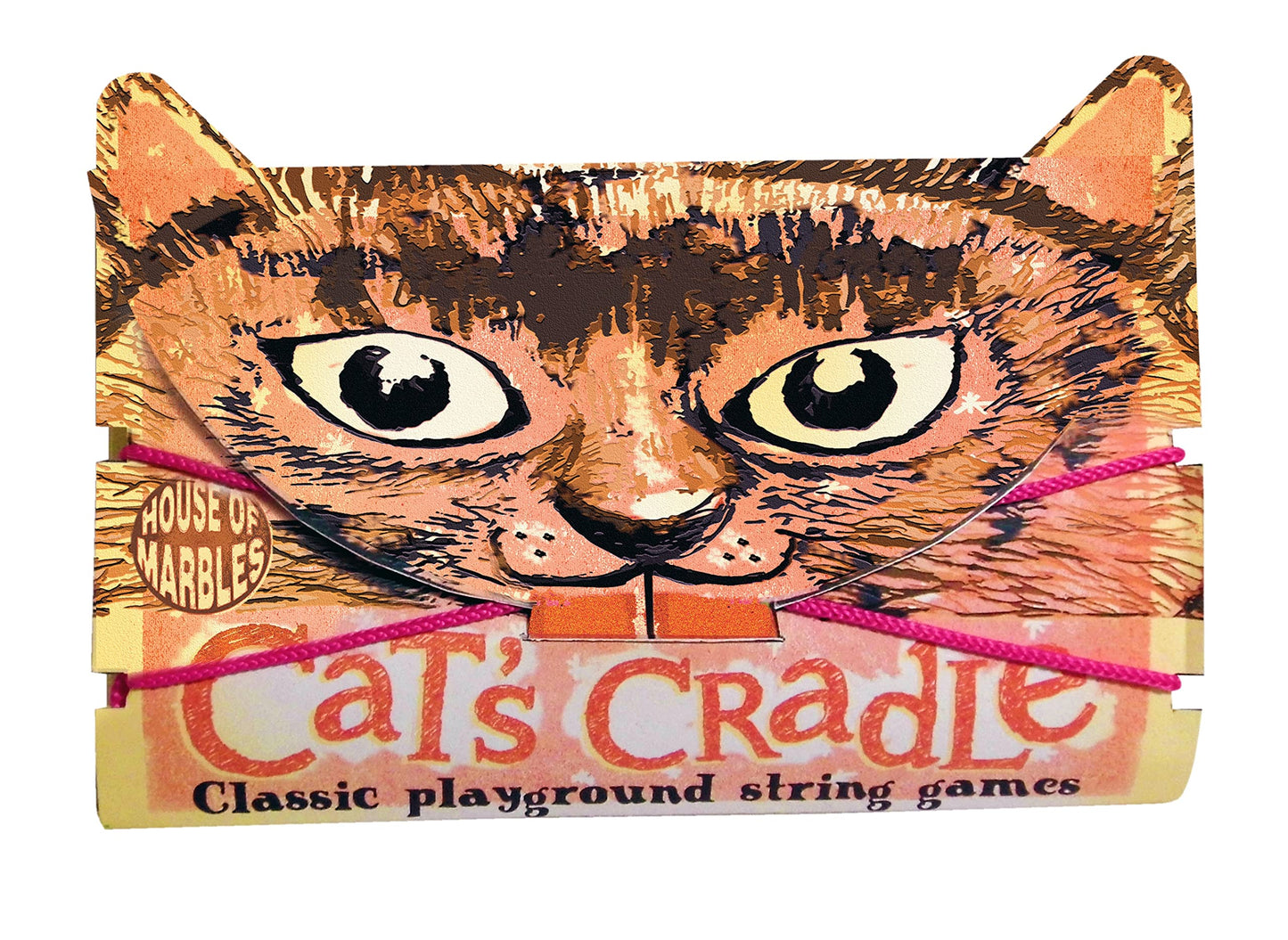 House Of Marbles Cat'S Cradle, A Classic Children'S Favourite Finger String Playground Or Kindergarten Game, With Cord And Instructions, The Original Retro Game For Kids