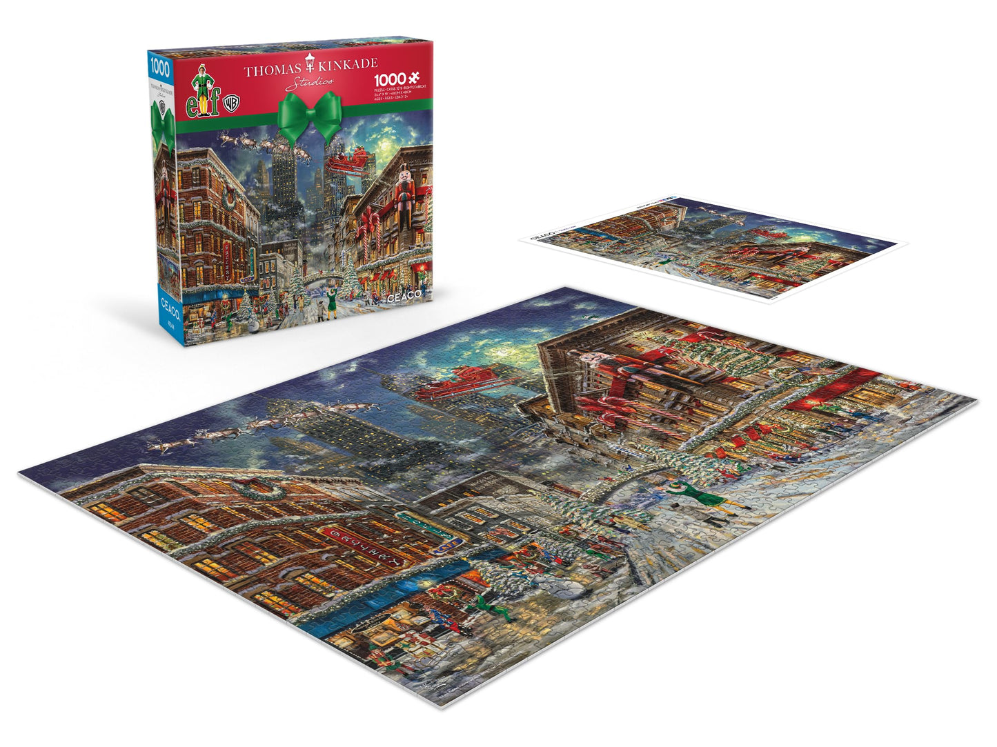 Ceaco - Thomas Kinkade Christmas - Elf - 1000 Piece Jigsaw Puzzle, 8' L X 8' W
