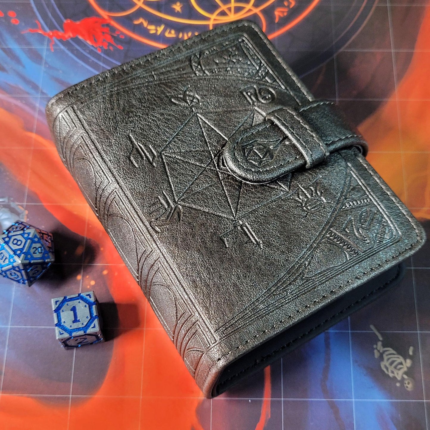 Forged Dice Co. Book Of Incantations Spell Card Book - Tome Edition - Pewter