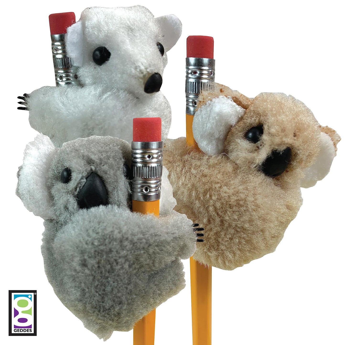 Raymond Geddes Clip-On Critter Plush Animal Pencil Toppers (Pack Of 24)