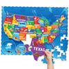 United States Puzzles For Kids Ages 4-6 - Educational Toys For Boys & Girls - 70Pcs Usa Map Kids Puzzle With 50 States & Capitals - Christmas Gifts For Kids - Floor Jigsaw Puzzles