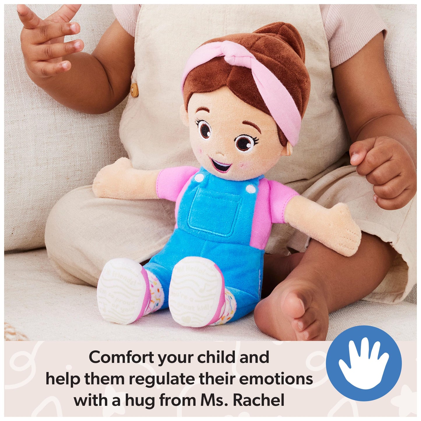 Ms. Rachel Cuddle & Comfort Doll - 11” Plush Baby Toy for Toddlers, One Size, Ms. Rachel Color, Model 6072626
