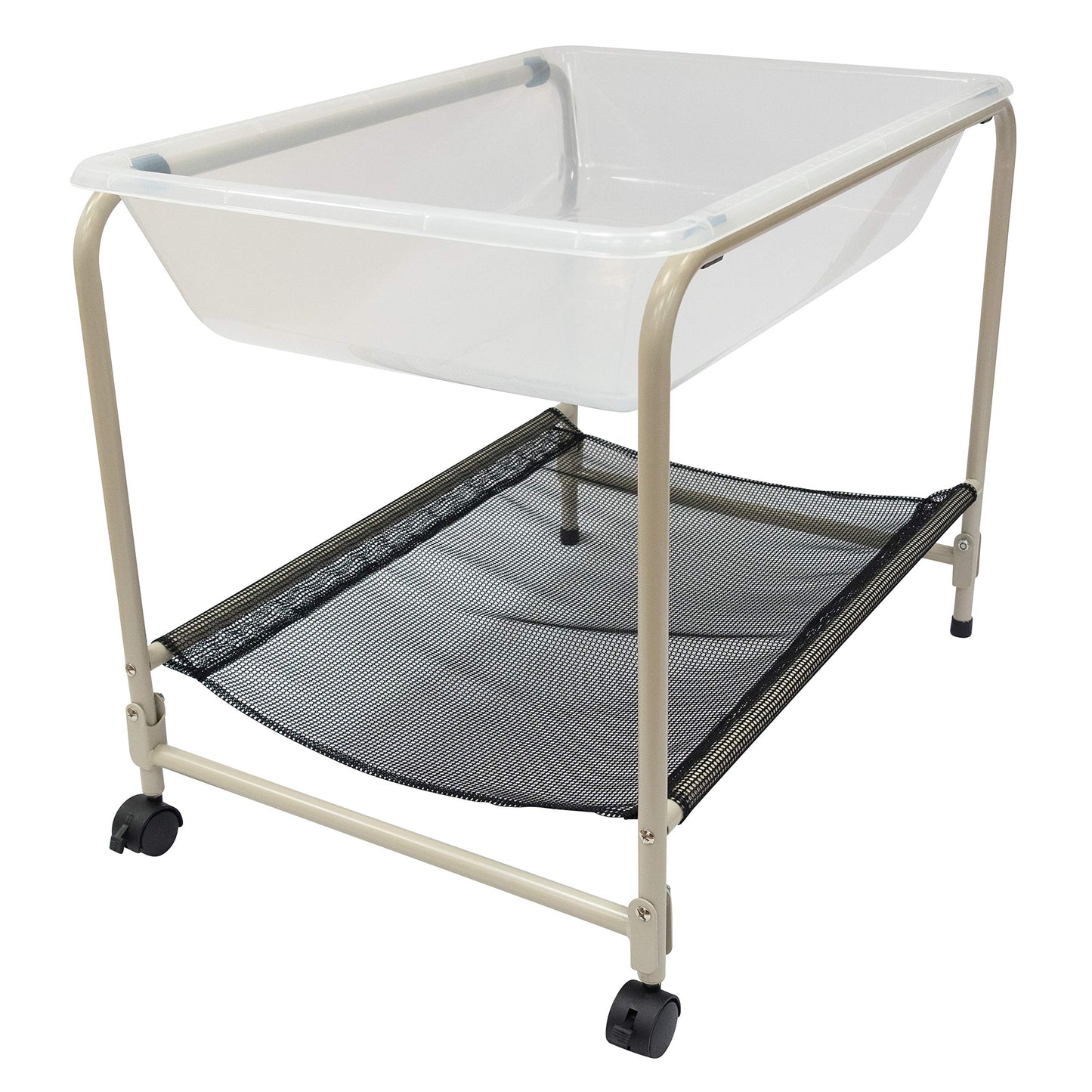 Edxeducation Desk Top Water Tray And Stand - Preschool Supplies For Outdoor Sensory Play - 23 H - Sand And Water Table - Lock