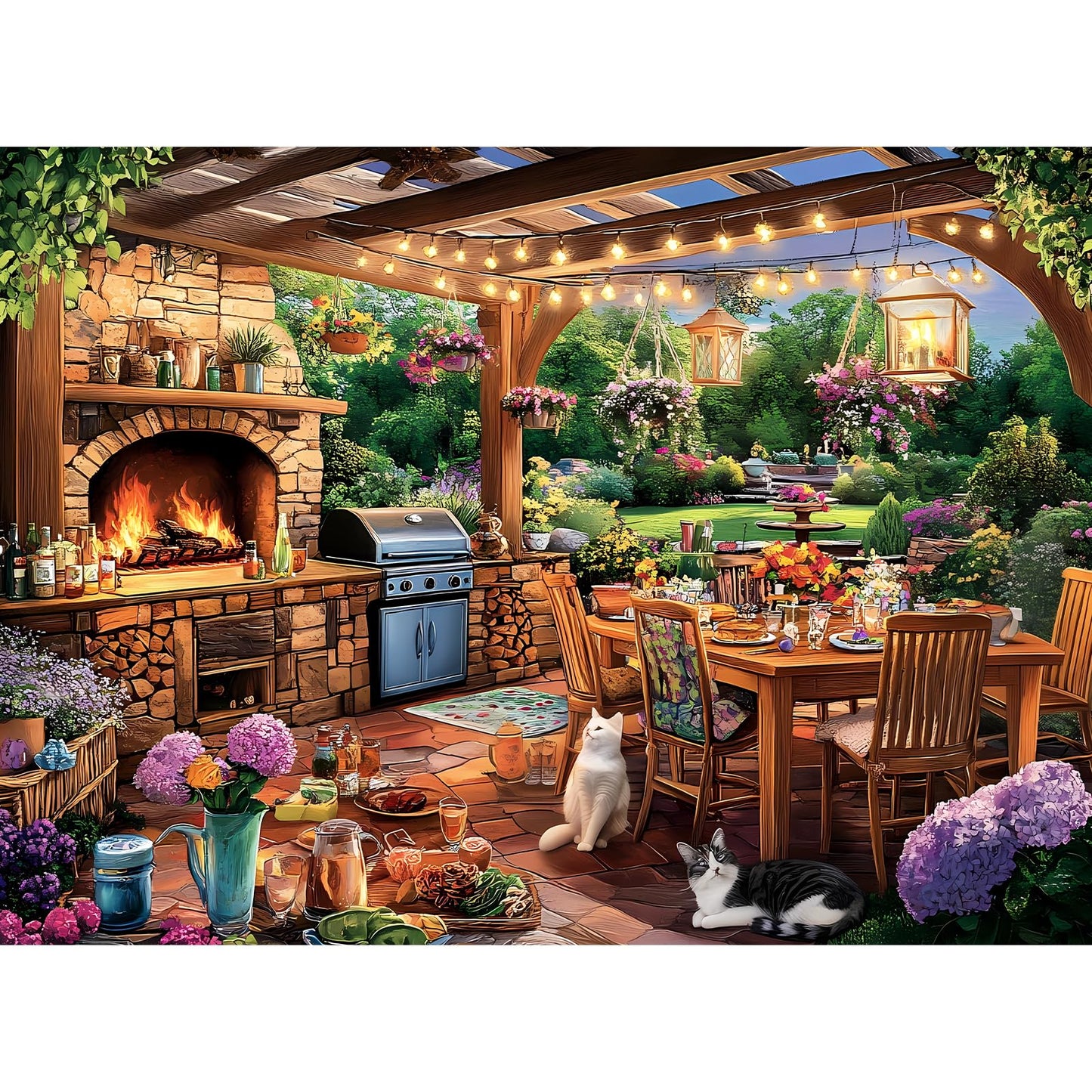 300 Pieces Puzzles For Adults | Manor Cat Jigsaw Puzzles 300 Piece For Children Adults Seniors | Sturdy,Safe Large Piece Puzzle
