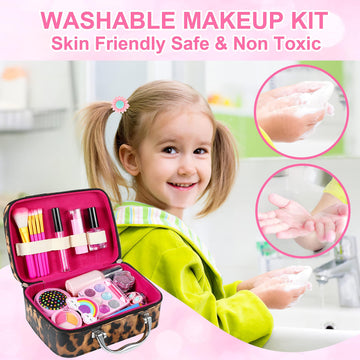 Kids Makeup Kit For Girls Toys, Make Up Sets For Girl, Toddlers Washable Makeup Kit For Girl, Make Up For Kids Girls, Birthday C
