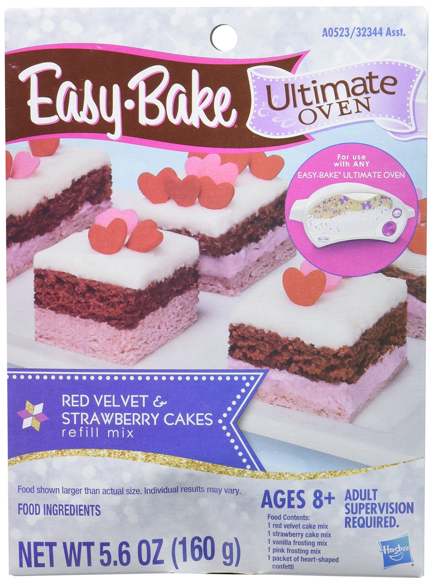 Easy-Bake Ultimate Oven Red Velvet & Strawberry Cakes Refill Pack - Red Baking Mix for Kids, Fun & Easy Baking Experience
