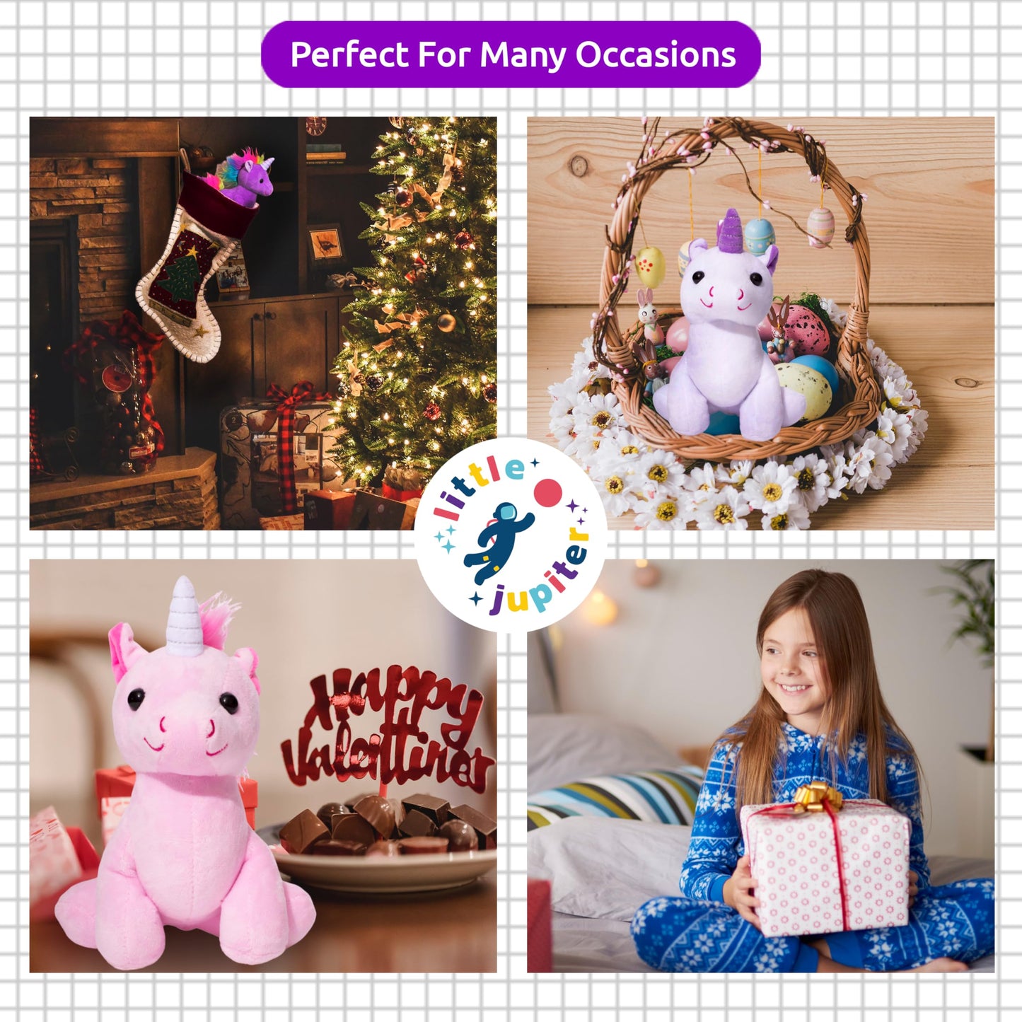 Little Jupiter Plush Unicorn Stuffed Animal 7.5 '' - Stuffed Unicorn Plush - Unicorn Stuffed Animals For Girls - Unicorn Stuff -