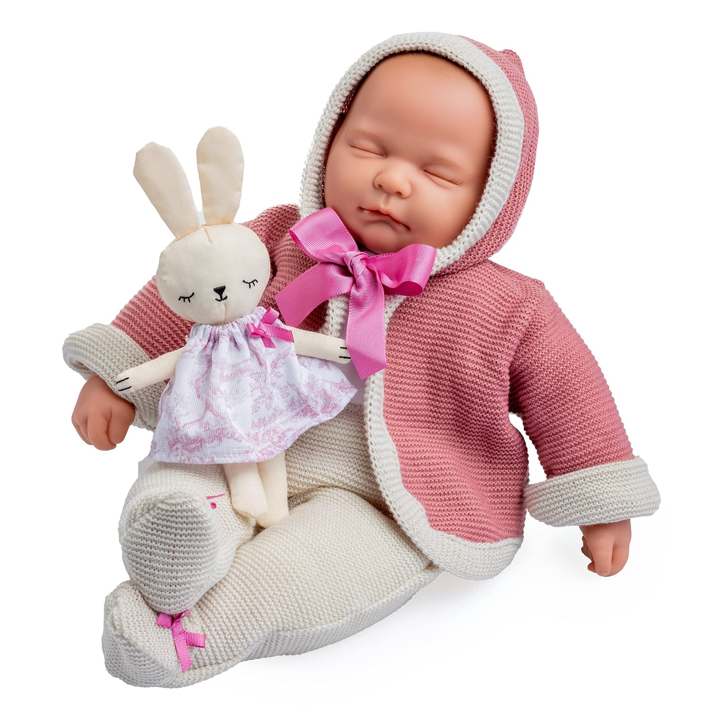 JC Toys La Baby Original Pink Collection Gift Set | 17 Soft Weighted Body | Made in Spain | Just Like a Real Baby | Closed Eyes