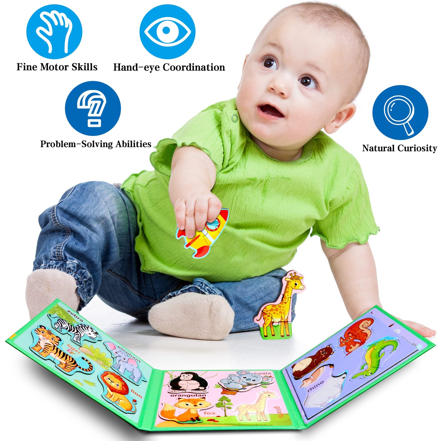Magnetic Puzzles For Kids Ages 1-3, Travel Toddler Puzzles Ages 2-4 Year, Animal Activities Toy For Boys & Girls 3-5 Yo - Learni