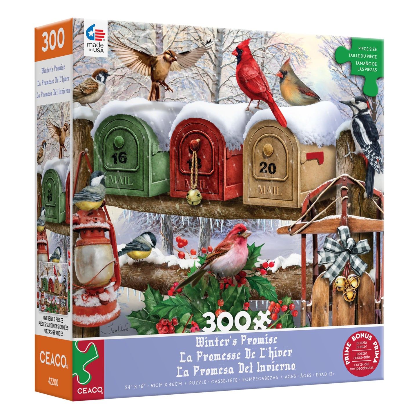 Ceaco - Winter'S Promise - 300 Oversized Piece Jigsaw Puzzle