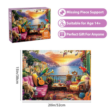 500 Piece Puzzles For Adults, Parrot Jigsaw Puzzle 500 Pieces For Adults Seniors, Nature Landscape Puzzles 500 Pieces For Adults
