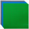 Strictly Briks Compatible With Lego 6 Pack Classic Baseplates 10X10 In, Stackable Building Plates With 32 X 32 Studs, Mats, Base