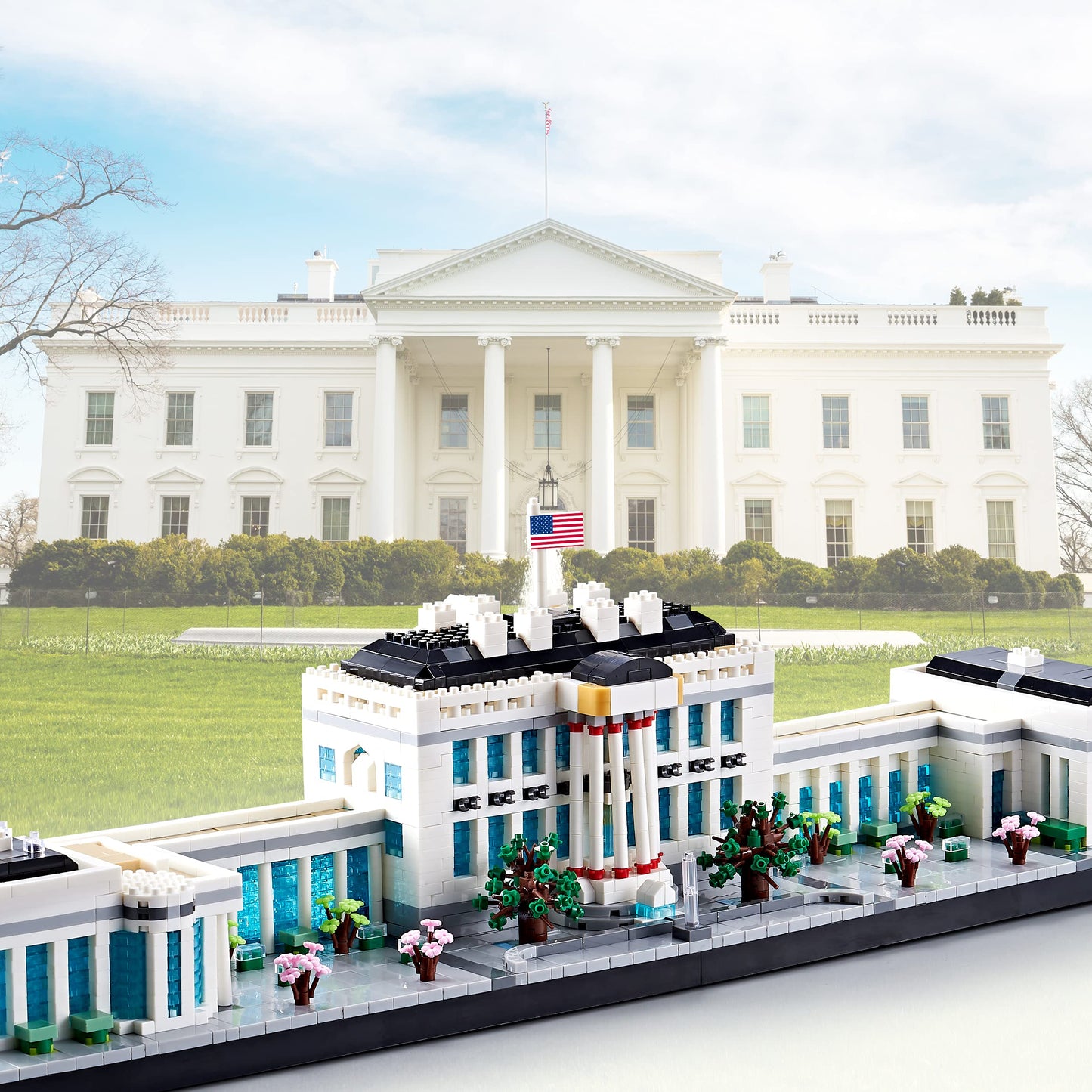 Jxrlmb White House Architecture Micro Building Blocks Sets For Adults 3520 Pcs U.S. Capital Famous World Landmark Collection Kit Toys For Kids Age Of 14+