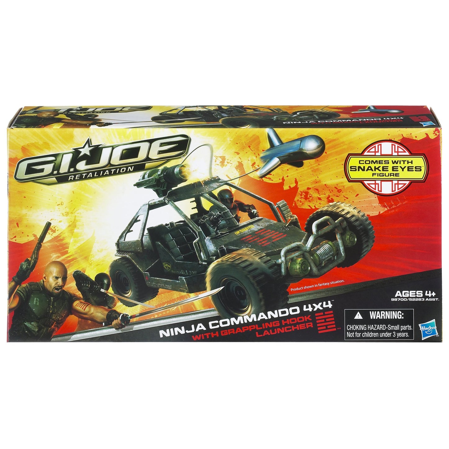 G.I. Joe Retaliation Ninja Commando 4X4 With Grapple Hook Launcher And Snake Eyes Figure
