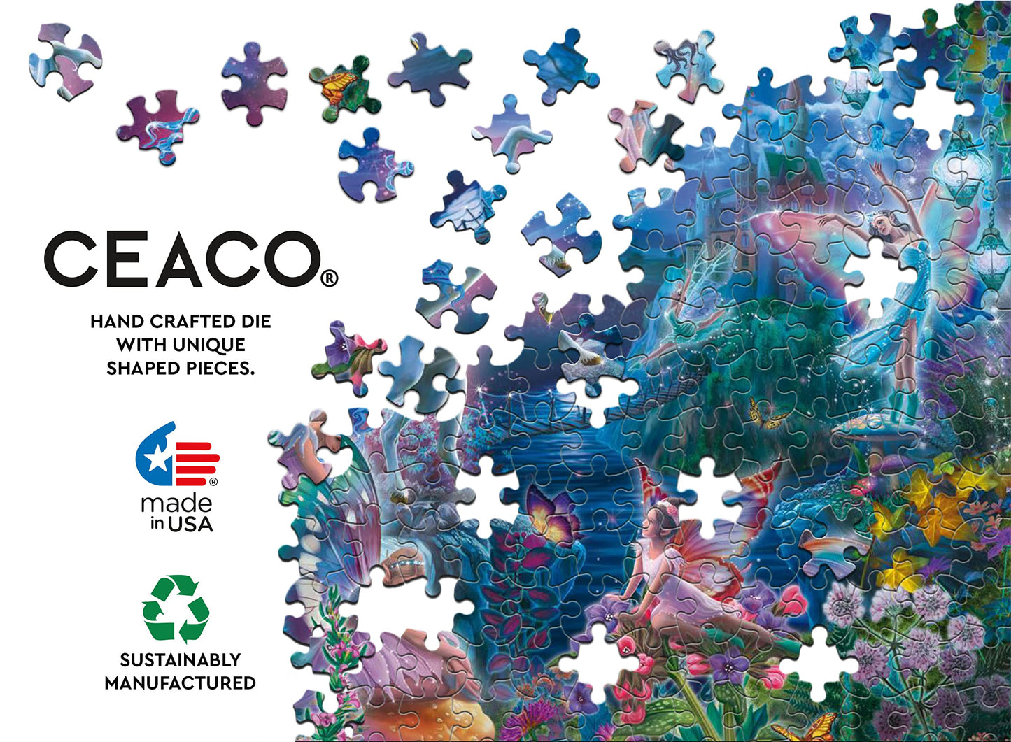 Ceaco - Foil Puzzle - Unicorn Fairytales - 500 Piece Jigsaw Puzzle