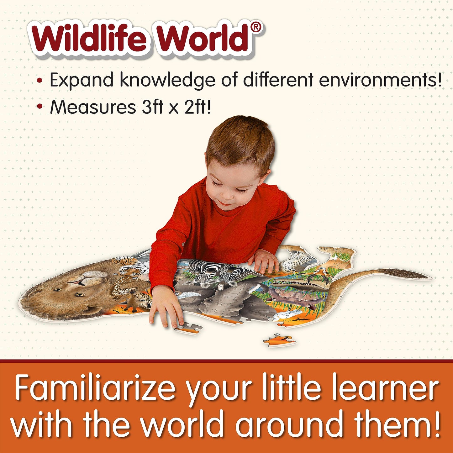 The Learning Journey: Wildlife World - Safari Puzzle - 200Pcs Challenging Jigsaw Puzzles - Intellectual Game Learning Education
