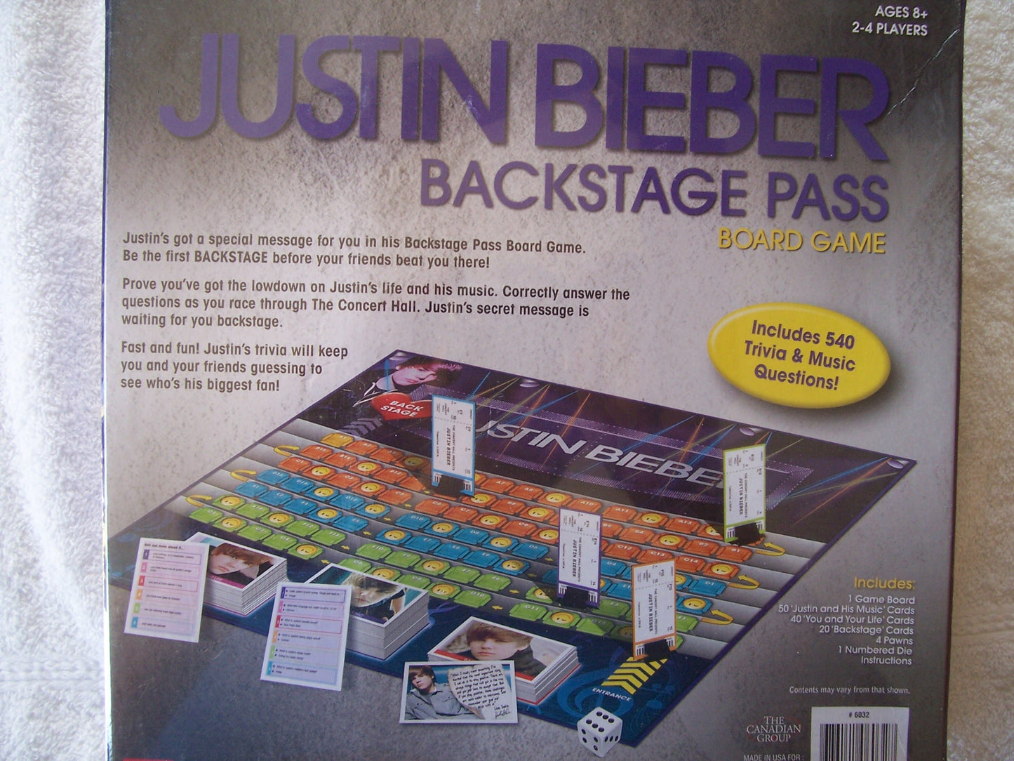 Justin Bieber Backstage Pass Game