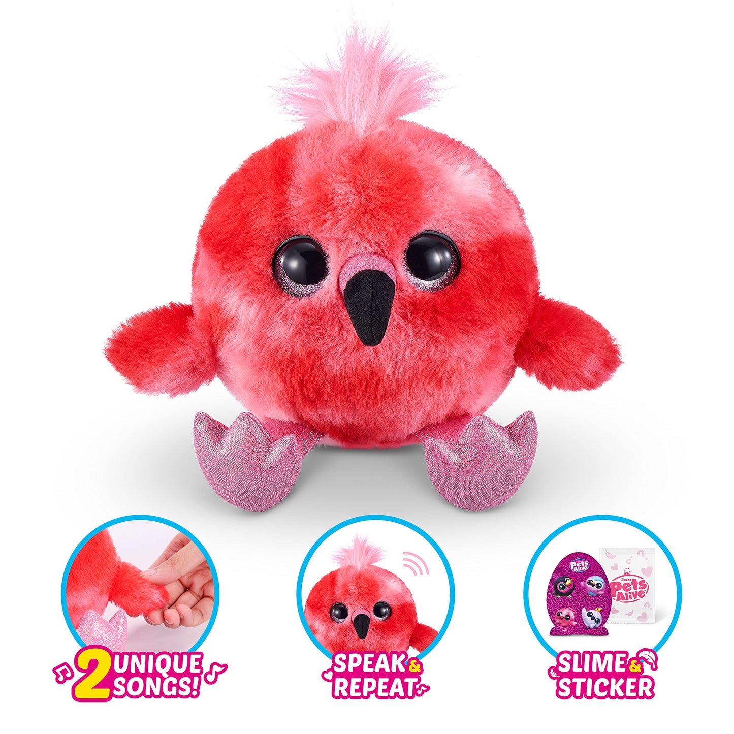 Pets Alive Chirpy Birds (Owl) By Zuru, Electronic Pet That Speaks, Giant Surprise Egg, Stickers, Comb, Fluffy Clay, Bird Animal Plush For Girls