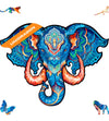 Unidragon Wooden Jigsaw Puzzles - Eternal Elephant, 194 Pcs, Medium 13'X10', Beautiful Gift Package, Unique Shape Best Gift For Adults And Kids