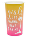 American Greetings Bachelorette Party Supplies, Girls Just Wanna Have Sun 22 Oz. Party Cups (8-Count)