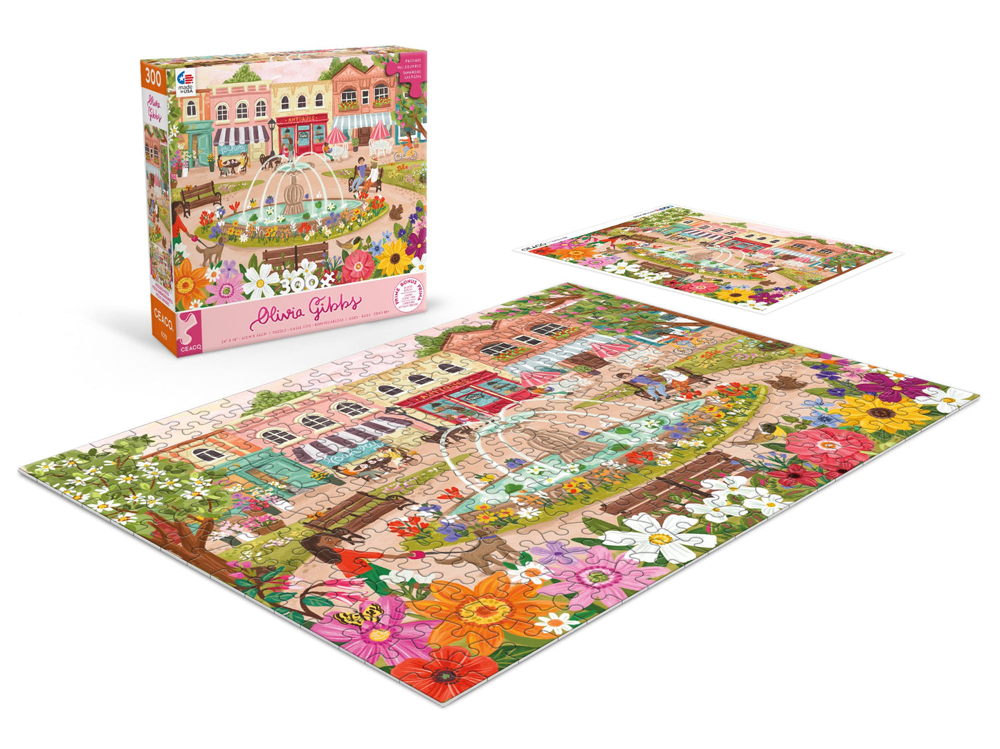 Ceaco - Olivia Gibbs - Town Park - 300 Piece Jigsaw Puzzle