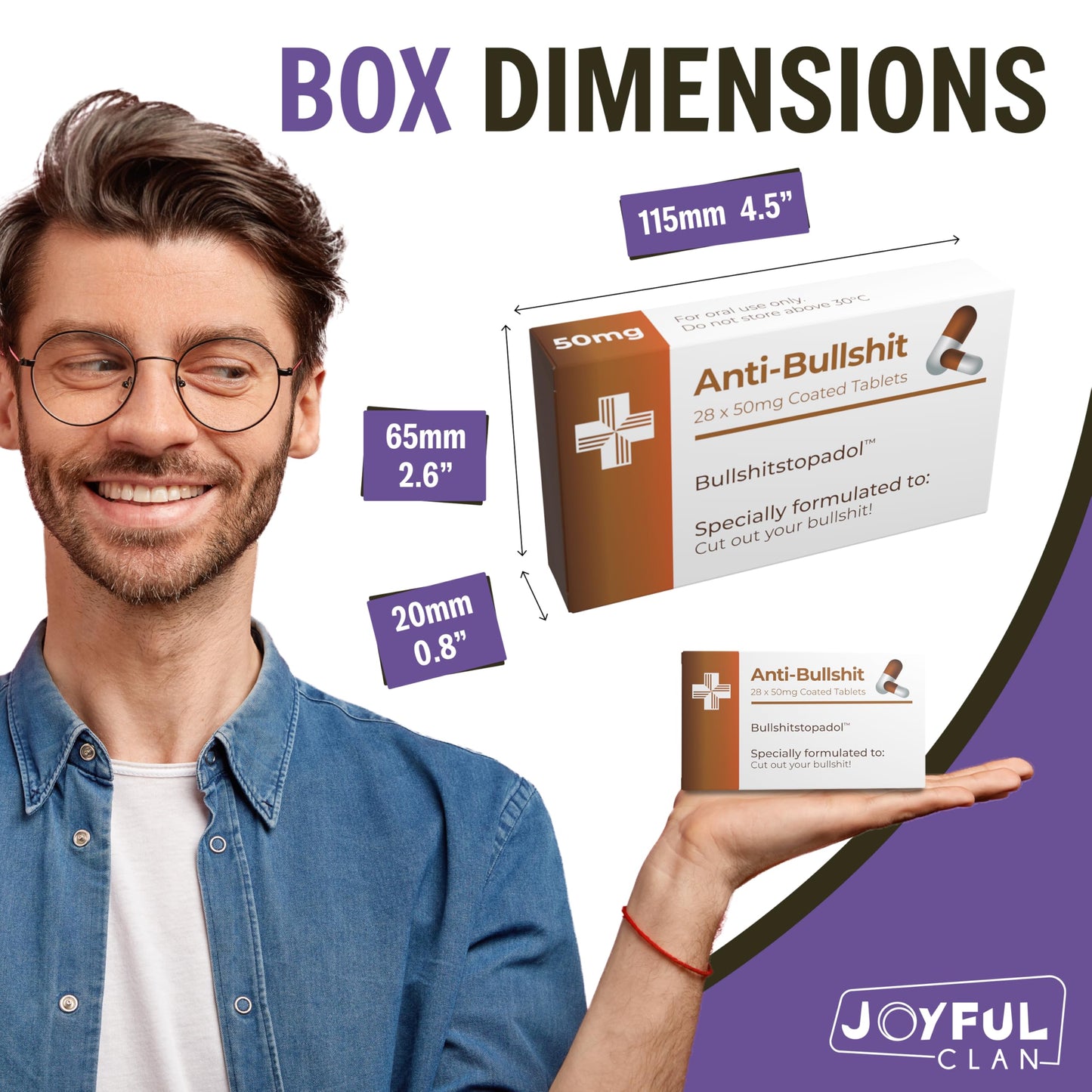 Funny Joke Pill Box Prank - Gag Gifts for Men - Funny Valentines Gifts for Him - Novelty Gift Box for April Fools Day - Birthday Gifts for Women - Rude Silly Presents for Boyfriend Dad Uncle