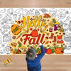 Ohome Fall Giant Coloring Poster/Tablecloth - Fall Decorations For Home - 30 X 72 Inches Jumbo Coloring Banner Kids Crafts Activ
