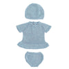 Miniland Clothes for Dolls 15 3/4'' Knitted Outfit Dress & Hat - ECO, Made in Spain, Quality, Role Play, Educational