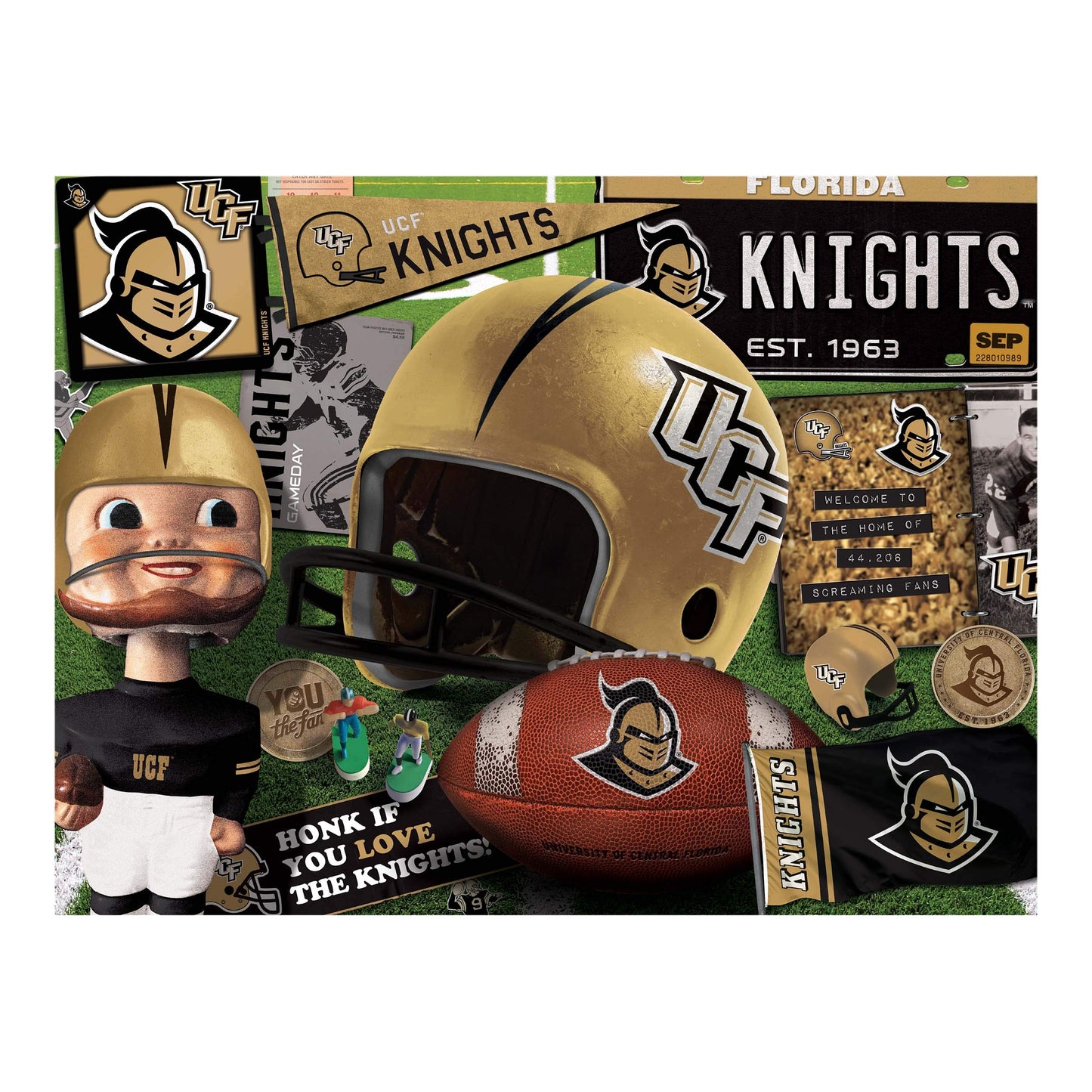 Youthefan Ncaa Central Florida Knights Retro Series Puzzle - 500 Pieces, Team Colors, Large