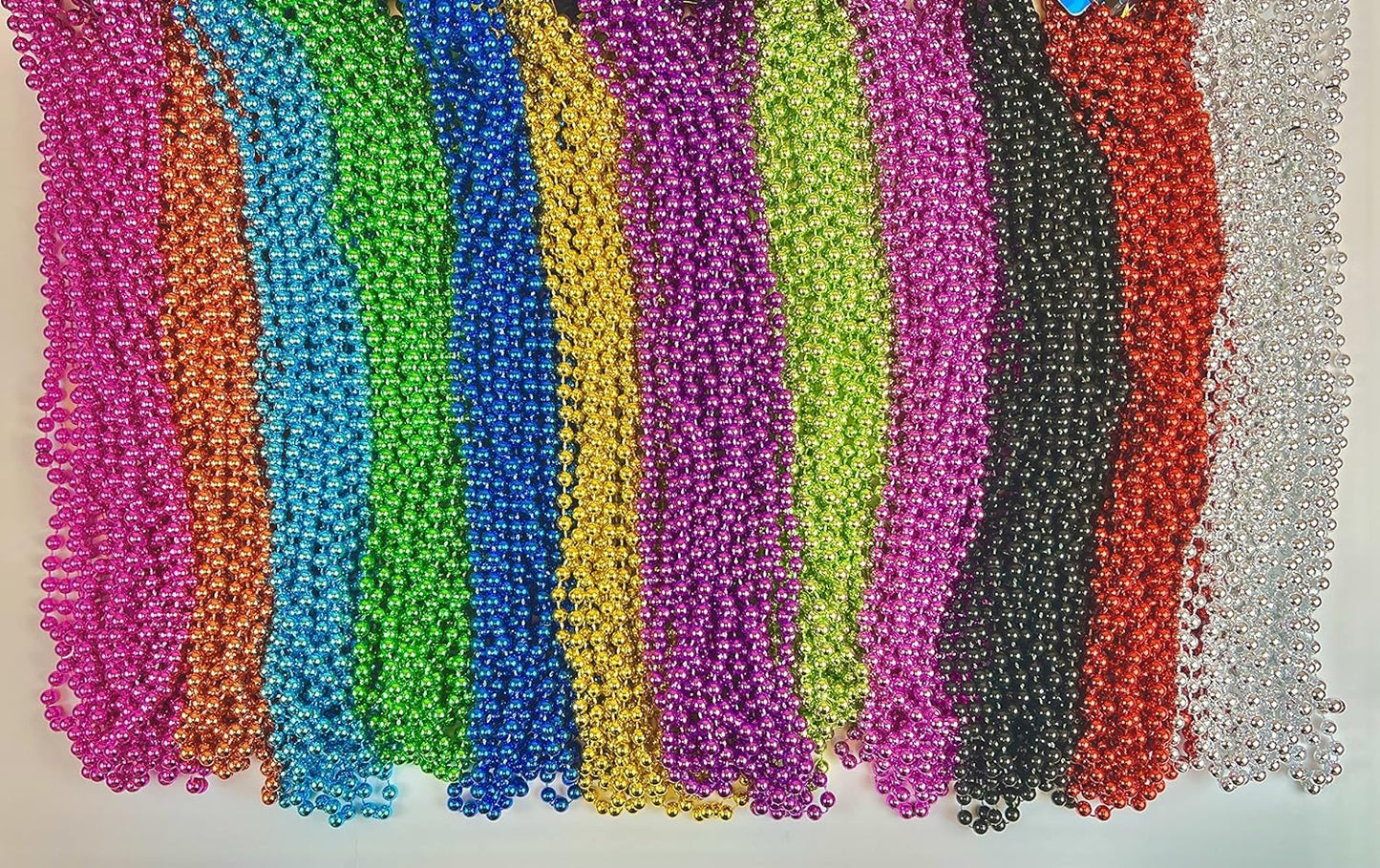 GiftExpress 288 pack Mardi Gras Beads Bulk, Mardi Gras Beads Necklaces Assortment, Throw Beads in Bulk, Gasparilla beads