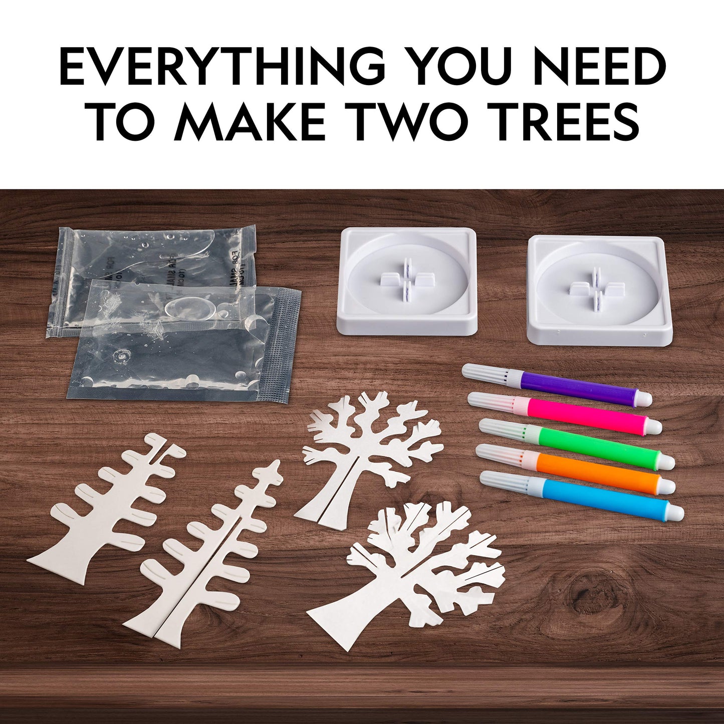 National Geographic Crystal Growing Garden – Grow Two Crystal Trees In Just 6 Hours With This Crystal Growing Kit For Kids, Includes Geode, Learning Guide, And More, Great Gift For Boys And Girls