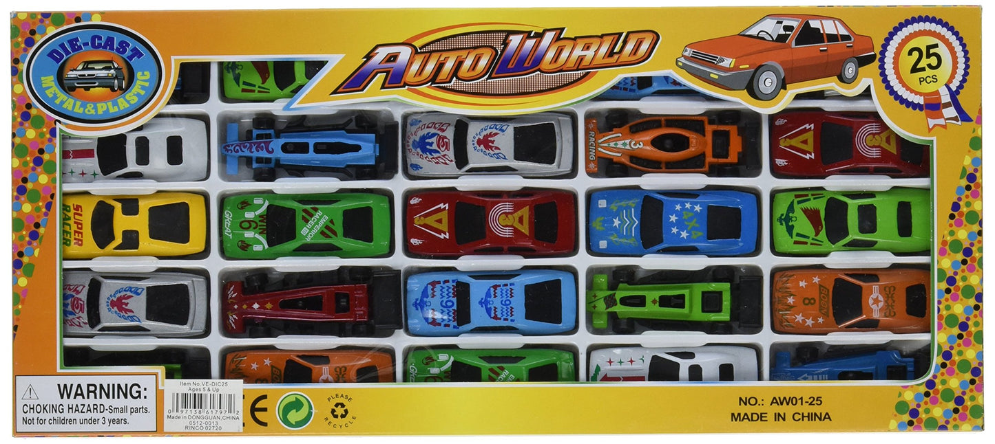 Rhode Island Novelty 2.5'' Die Cast Car Set, 25 Pieces per Order