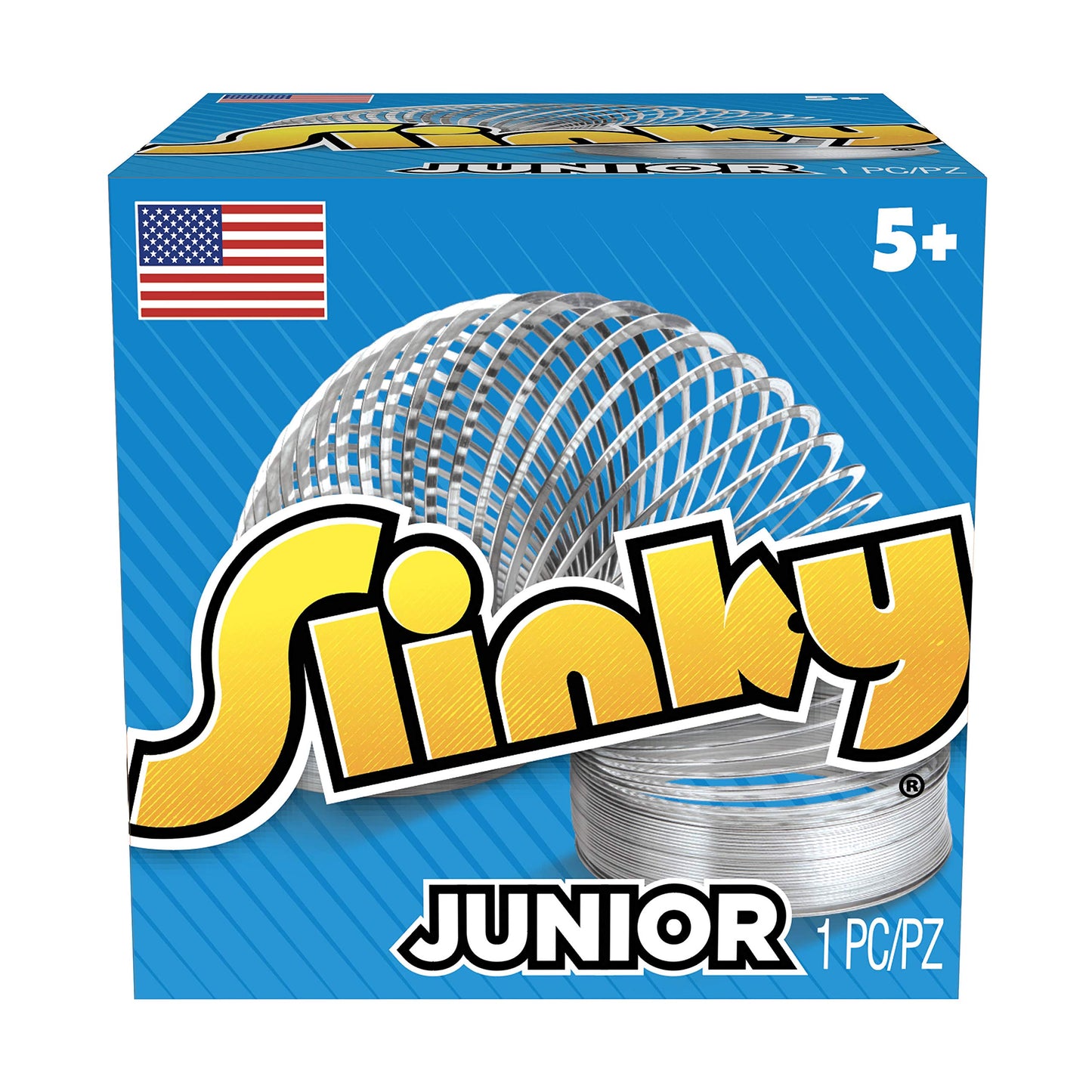Just Play Slinky Jr. Walking Spring Toy, 5-pack Small Metal Slinkys, Multi-color, Ages 5 Up, Model 03160