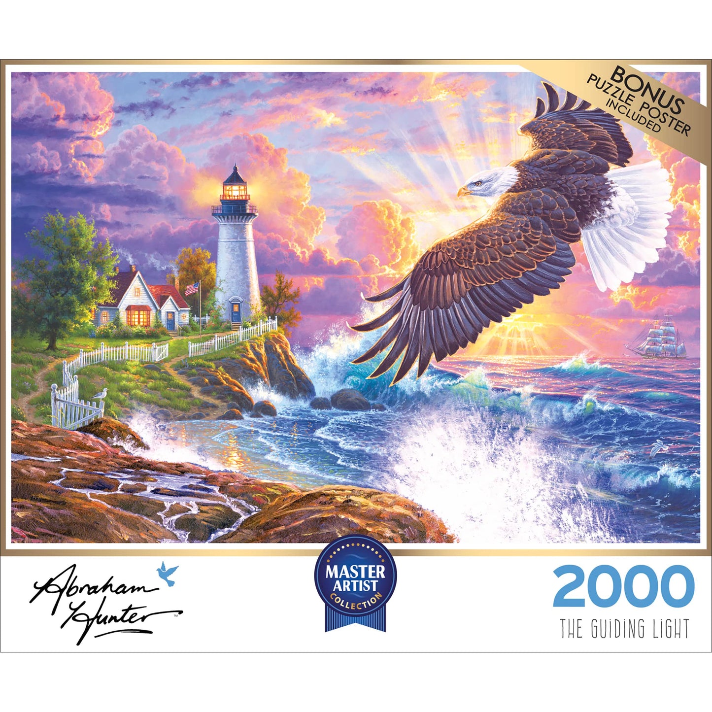 Roseart - Abraham Hunter - The Guiding Light - 2000 Piece Jigsaw Puzzle For Adults