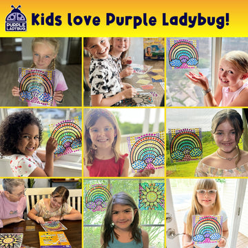 Purple Ladybug Sungemmers Window Gem Art Suncatcher Kits – Easter Gift Basket Stuffers For Kids, Birthday Gifts For Girls & Boys, Crafts For Ages 4-10, Fun Diy Art Kit For Kids 6-12