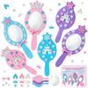BeYumi Princess Foam Mirror Craft - 18 Pack DIY Decorate Your Own Princess Mirror Craft Kits for Kids Unbreakable Kids Mirrors f