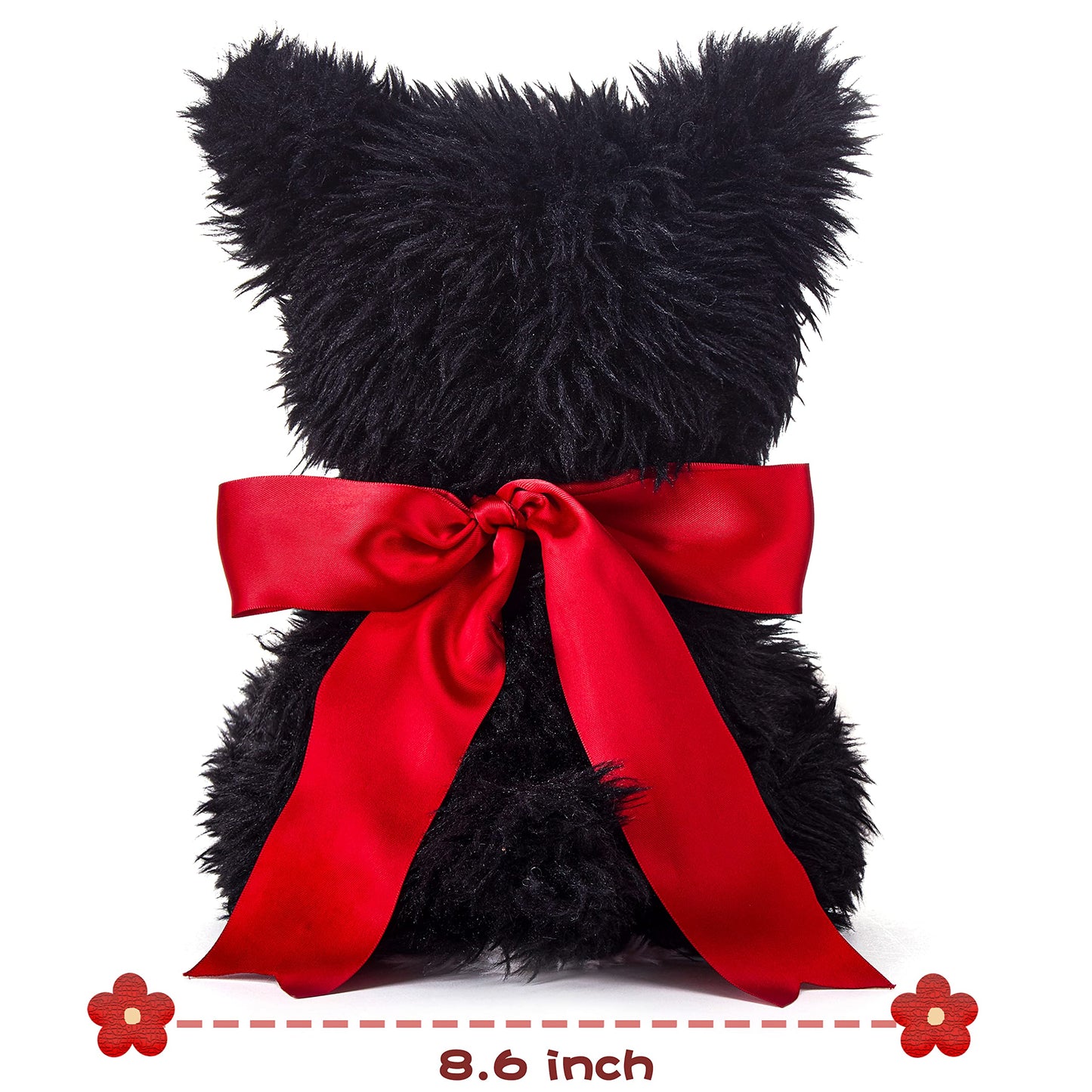 Ikasa Border Dog Stuffed Animal Love Plush Toy With Heart For Valentine Day,Cute 11.8'' Soft Small Plushie,Gifts For Girlfriend