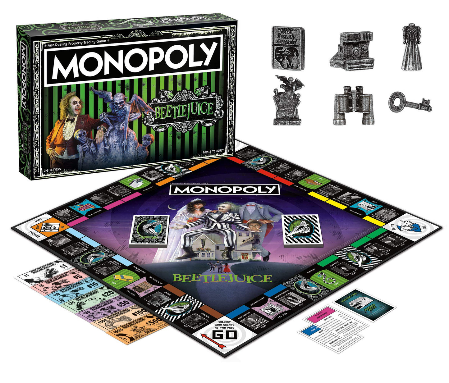 Monopoly Beetlejuice Board Game | Based On The 80’S Fantasy Film Beetlejuice | Officially Licensed Beetlejuice Merchandise | Themed Classic Monopoly Game