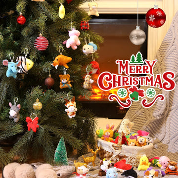 120 Pcs Mini Animal Plush Toys Party Favors Small Stuffed Animals Bulk Cute Jungle Sea Animal Toy Keychain Decoration For Birthd