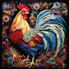 Vibrant Rooster 500 Piece Jigsaw Puzzle for mature-themeds Colorful Folk Art Decorative Challenge Puzzle enhanced 20 x20 Art Puzzle for Puzzle Lovers