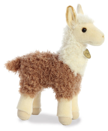 Aurora® Realistic Miyoni® 2 Tone Llama Stuffed Animal - Lifelike Detail - Cherished Companionship - Brown 12 Inches