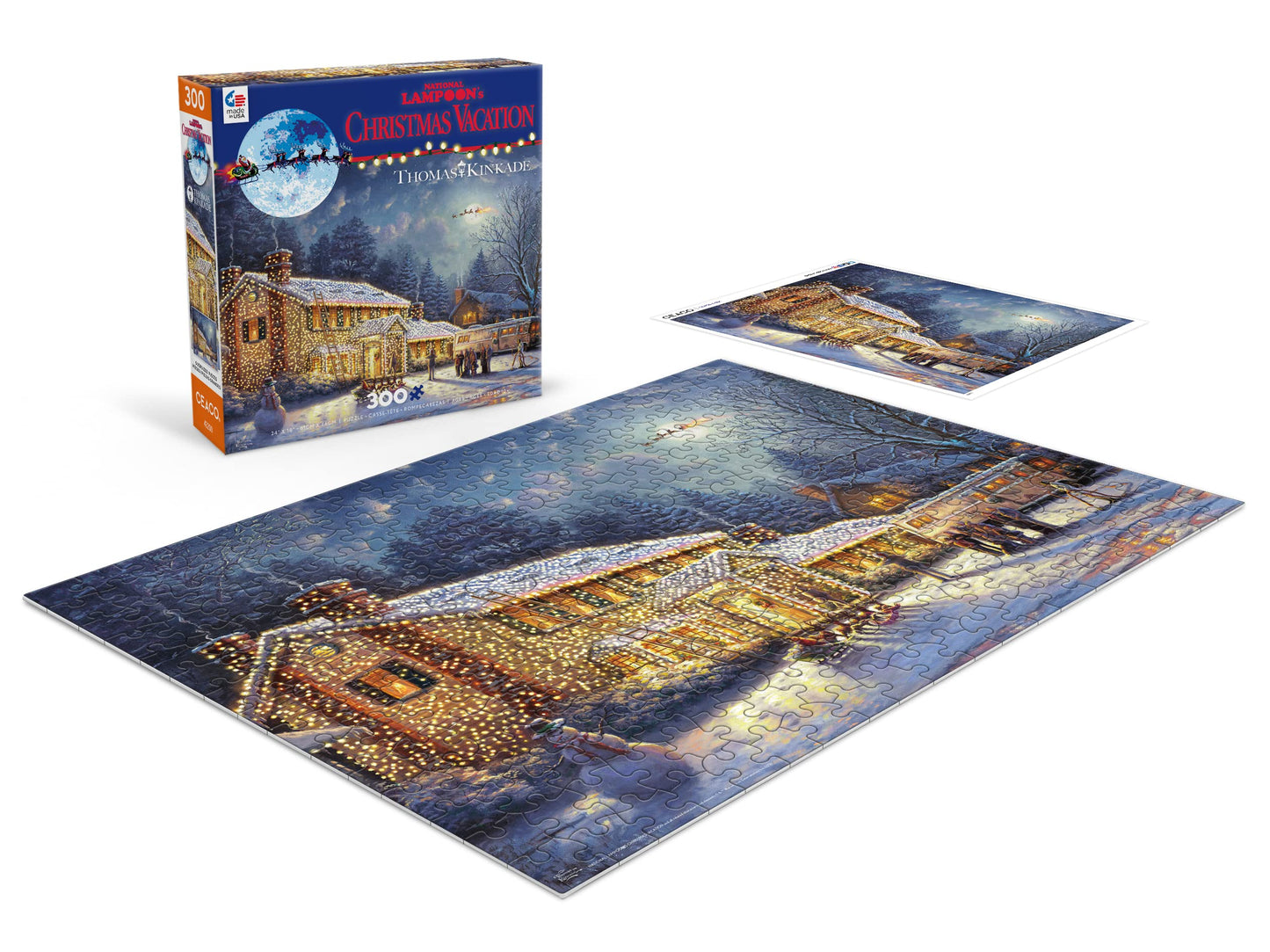 Ceaco - Thomas Kinkade - Holiday Movies - National Lampoons Xmas Vacation - 300 Piece Jigsaw Puzzle
